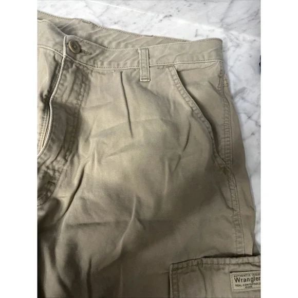 Wrangler Cargo Shorts Mens 34 60BPWGR Khaki Ripstop Outdoor Hiking - Picture 5 of 14